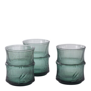 CONJ COPOS EMPILHAVEIS LUME VERDE 250ML 3PCS VIDRO